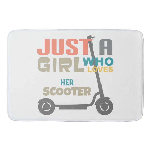 Alfombrilla De Baño Sólo una chica que ama su moto (Anverso)