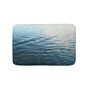 Alfombrilla De Baño Sombras de agua azul Resumen Fotografía de la natu