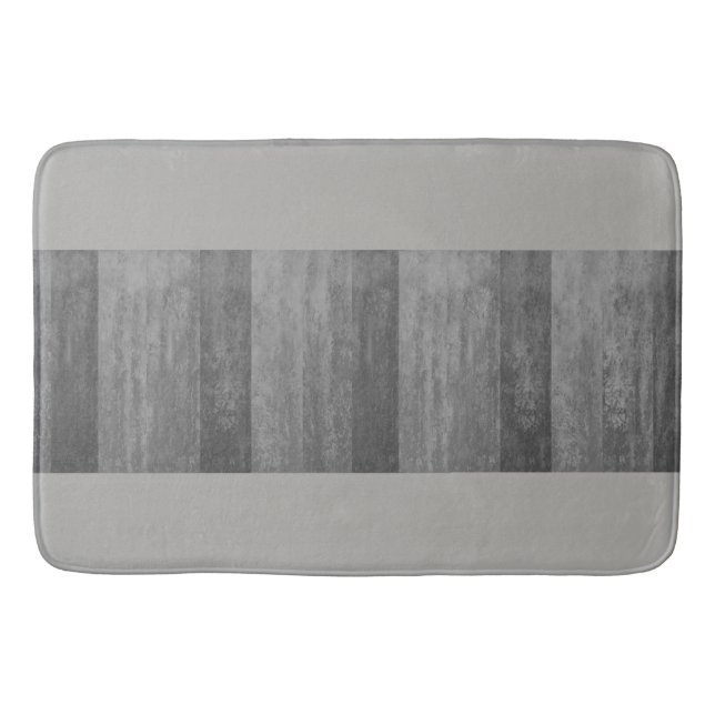 Alfombrilla De Baño Sombras de Ombre gris rayadas (Anverso)