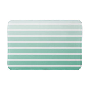 Alfombrilla De Baño Sombras de rayas verdes de espuma marina