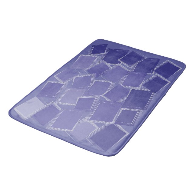 Alfombrilla De Baño Sombrillas violetas dispersas (Angular)
