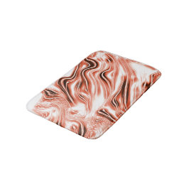 Alfombrilla De Baño Sombrío salmón a rastros rojos largos y ondulados 