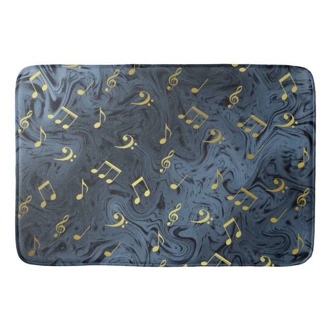 Alfombrilla De Baño sonido, metalizado, música, musical, signo, nota,  (Anverso)