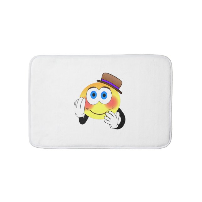 Alfombrilla De Baño Sonriente con personalizado gorra (Anverso)