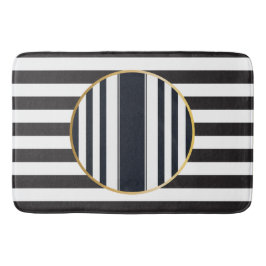 Alfombrilla De Baño Sophisticated modern black and white Bath Mat
