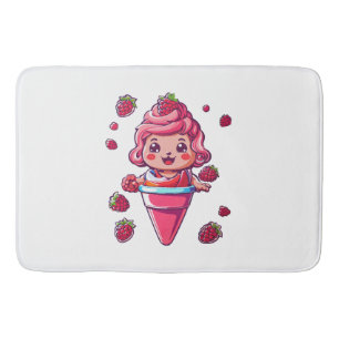 Alfombrilla De Baño Sorbet de frambuesa Kawaii