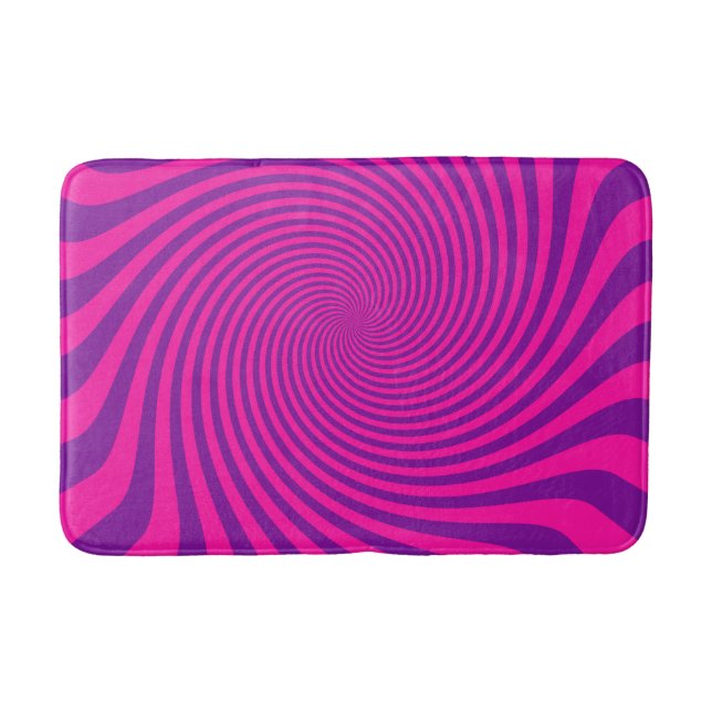 Alfombrilla De Baño Sorprendente Fuchsia Swirl Design Personalizar Est (Anverso)