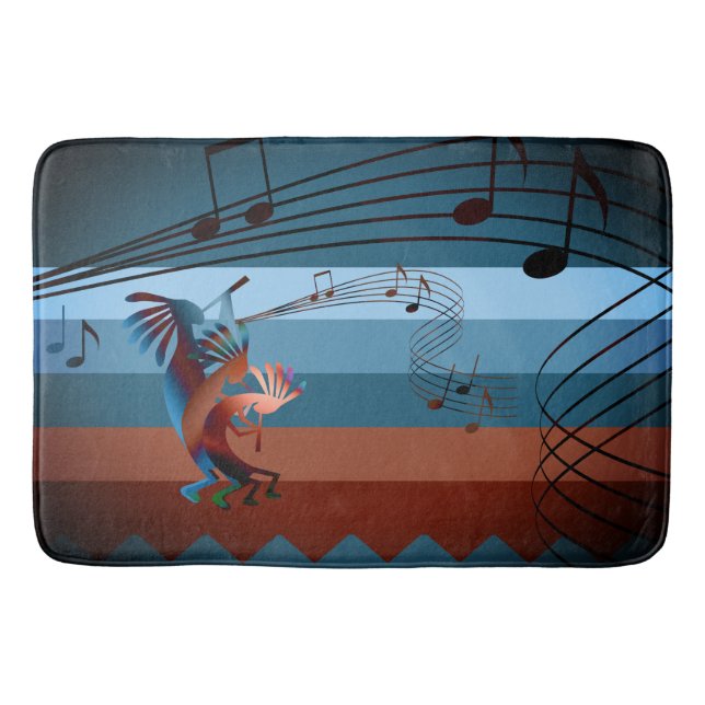 Alfombrilla De Baño Southwest Kokopelli Music 2 Bath Mat (Anverso)