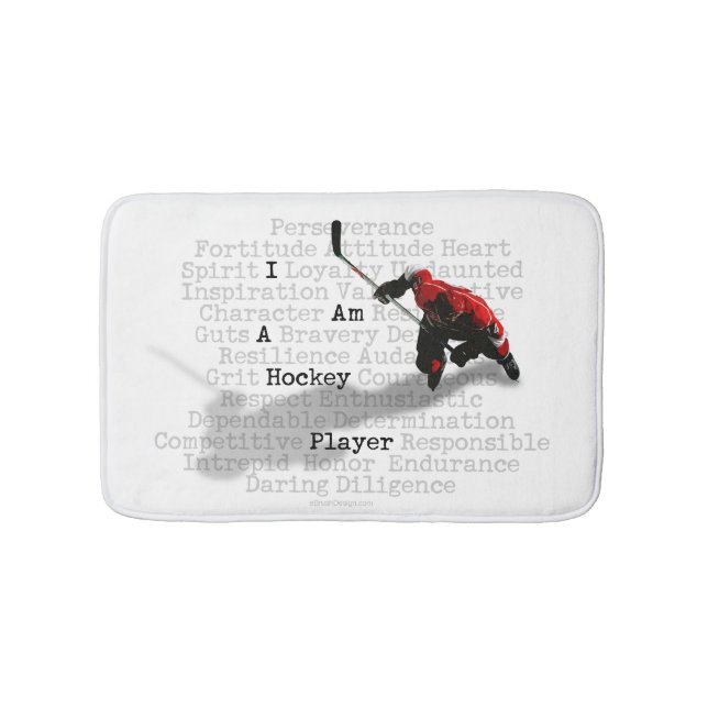 Alfombrilla De Baño Soy un jugador de hockey (Anverso)