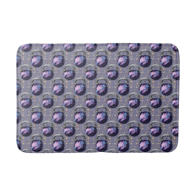 Alfombrilla De Baño Space Galaxy Kettlebell (Anverso)