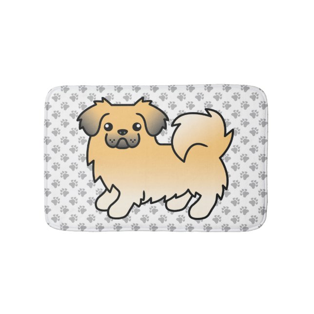 Alfombrilla De Baño Spaniel Tibetano Sable Cervatillo Perro De Dibujos (Anverso)