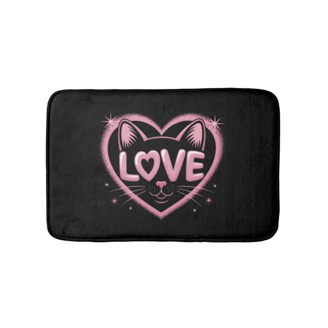 Alfombrilla De Baño Sparkling Cat Love (Anverso)