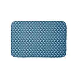 Alfombrilla De Baño Sparkly Ocean Blue Squares Bath Mat