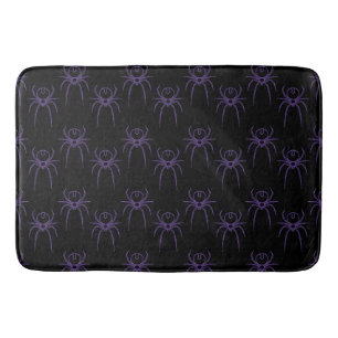 Alfombrilla De Baño Spider en morado y negro