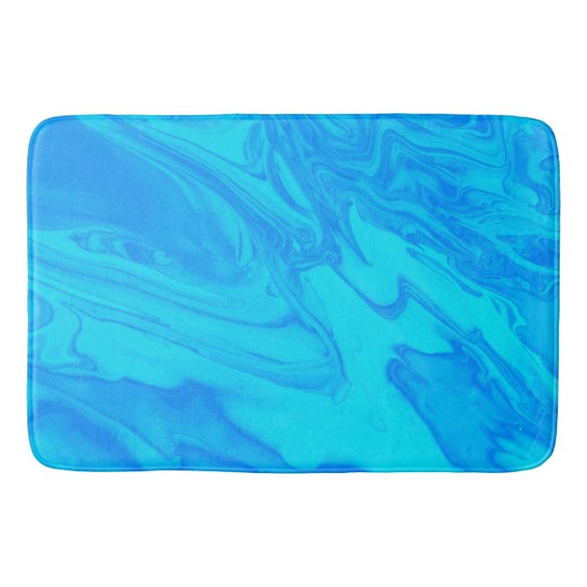 Alfombrilla De Baño Spill Blue Paint (Anverso)