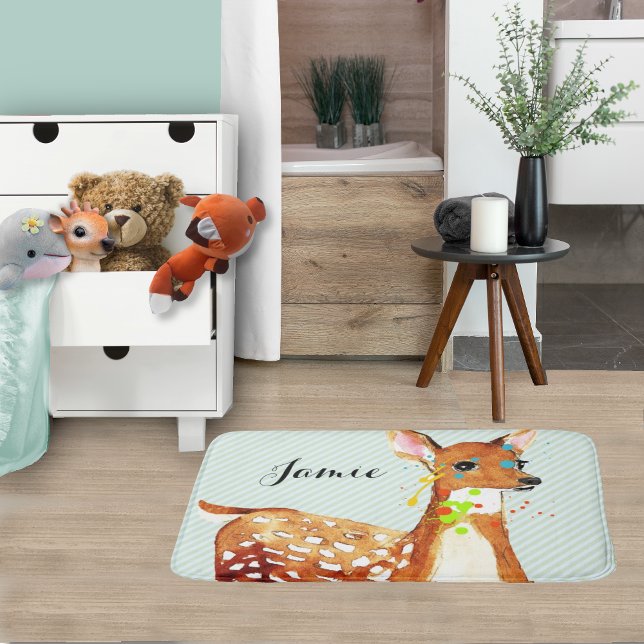 Alfombrilla De Baño Spilt Paint Fawn Niños de ciervos (Subido por el creador)