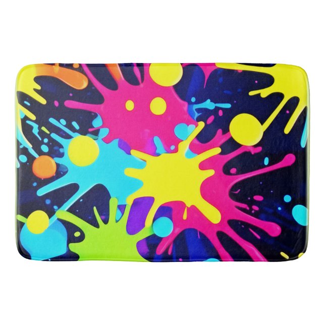 Alfombrilla De Baño Splash de color vibrante (Anverso)