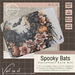 Alfombrilla De Baño Spooky Bats Halloween Bath Mat