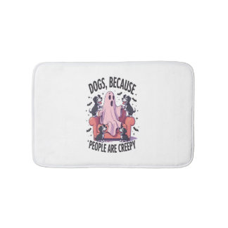 Alfombrilla De Baño Spooky Halloween Dog Spooky Ghost 2