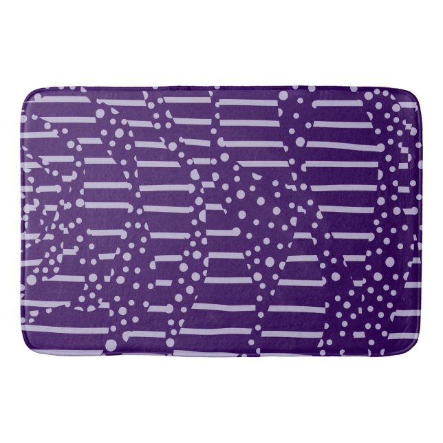 Alfombrilla De Baño Spots and Stripes 2 - Púrpura (Anverso)