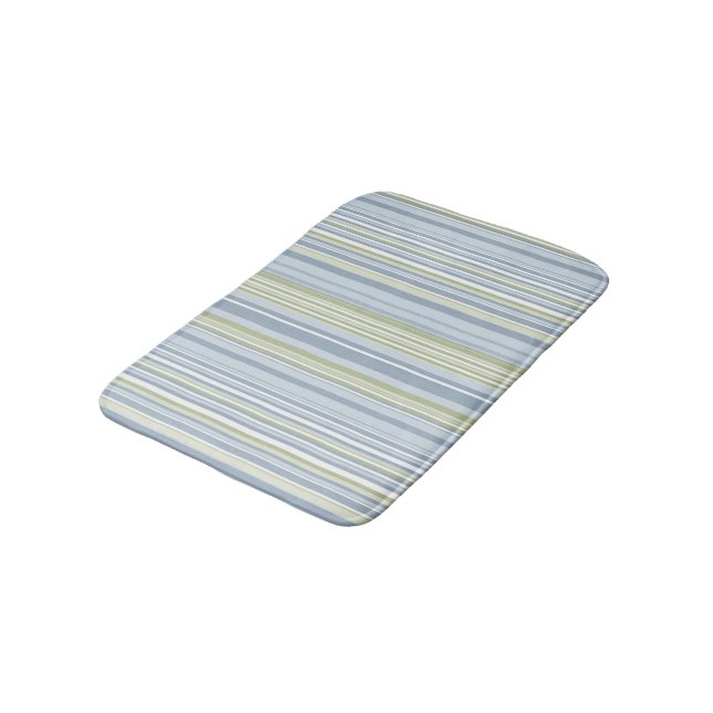 Alfombrilla De Baño Spring Rain and Tropical Blue Stripes (Angular)