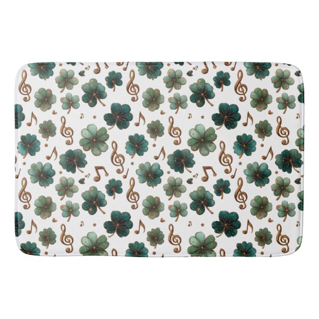 Alfombrilla De Baño St. Patrick’s Day Musical Shamrock (Anverso)