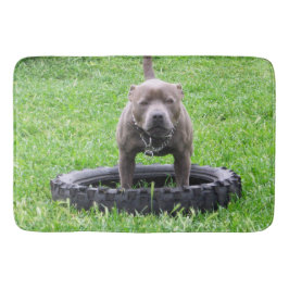 Alfombrilla De Baño Staffy Bull Terrier Tiempo Para Jugar,