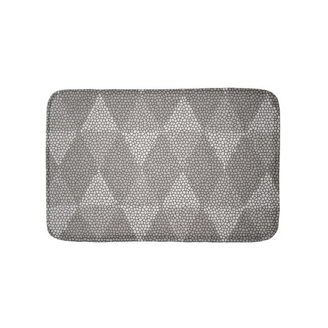 Alfombrilla De Baño Stained Glass Silver Diamond Pattern (Anverso)