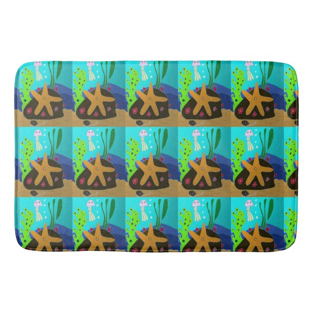 Alfombrilla De Baño Star Fish y Jelly Fish Bathroom Mat (Anverso)