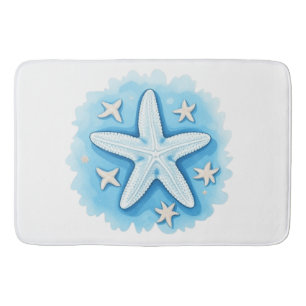 Alfombrilla De Baño Starfish en azul