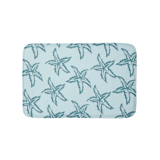 Alfombrilla De Baño Starfish verde azulado (Anverso)