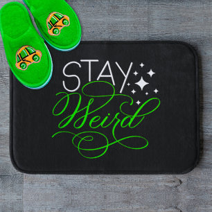Alfombrilla De Baño Stay Weird Introvert, Geek, Nerd
