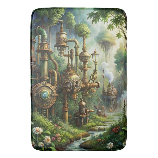 Alfombrilla De Baño Steampunk Garden Bath Mat (Frente vertical)