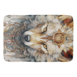 Alfombrilla De Baño Steamshadow Steampunk Wolf