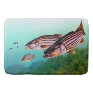 Alfombrilla De Baño Striper de Atlántico de la lubina rayada