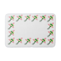 Sturdy Bath Mat con flores coloridas