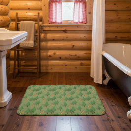 Alfombrilla De Baño Suave y absorbente con tema forestal