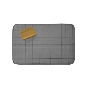 Alfombrilla De Baño Suelo de mosaico gris con jabón Naranja transparen