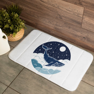 Alfombrilla De Baño Sueño de ballena azul
