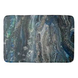 Alfombrilla De Baño Sueños de la pintura abstracta del Océano 20, gris