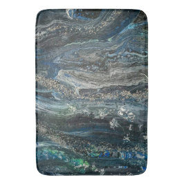 Alfombrilla De Baño Sueños de la pintura abstracta del Océano 20, gris