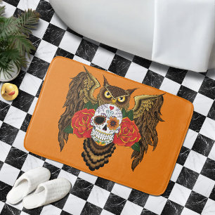 Alfombrilla De Baño Sugar SKull Rosa Owl