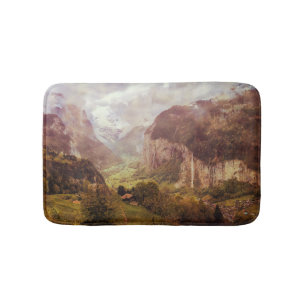 Alfombrilla De Baño Suizo de Suiza del valle de Lauterbrunnen alpino
