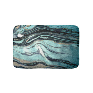 Alfombrilla De Baño Suminagashi, arte marbling japonés.