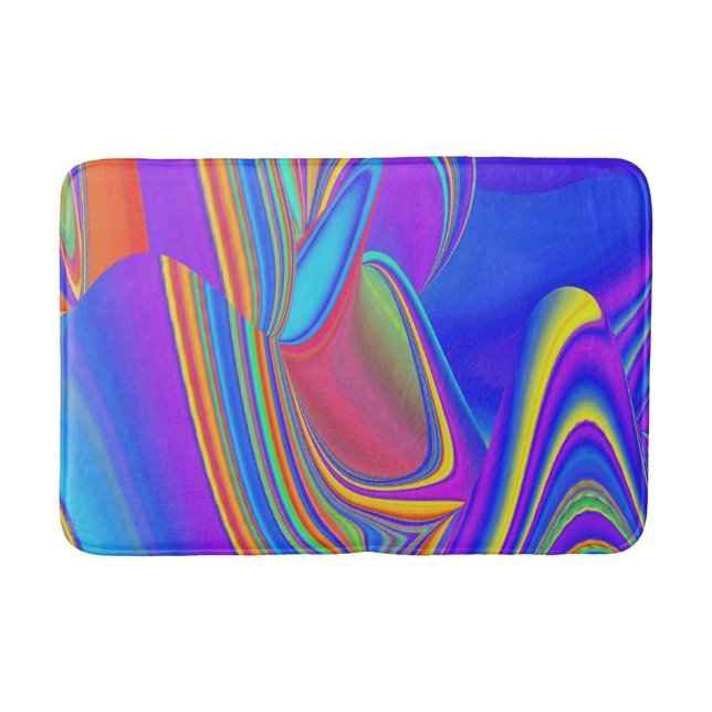 Alfombrilla De Baño Summerfeeling, Resumen 3D Rainbowart (Anverso)