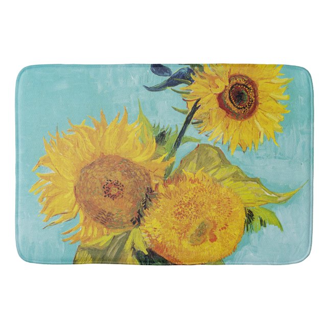 Alfombrilla De Baño Sunflowers Vincent van Gogh (Anverso)