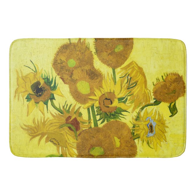 Alfombrilla De Baño Sunflowers Vincent van Gogh (Anverso)