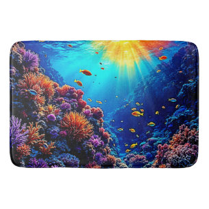 Alfombrilla De Baño Sunlit Coral Reef Wonderland