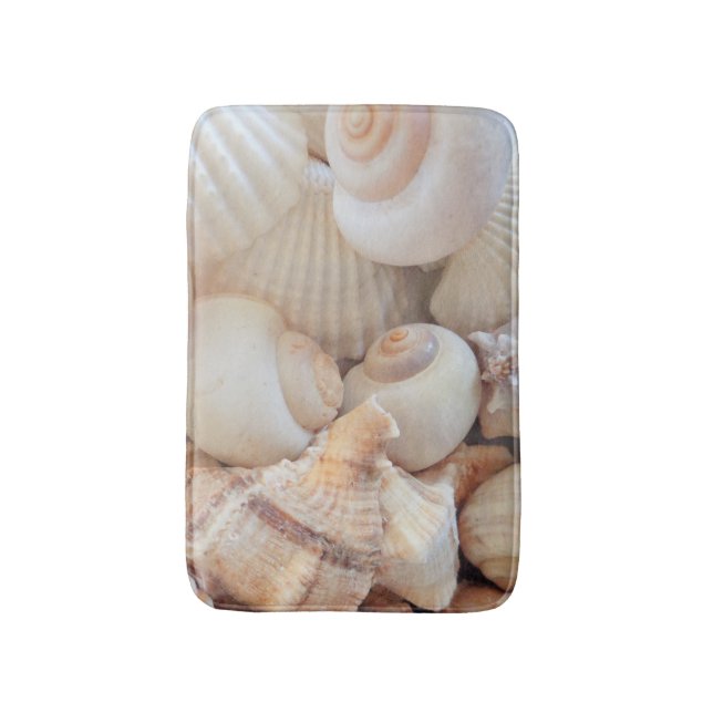Alfombrilla De Baño Sunny Seasheles Bath Mat Summer Beach Exotic Shell (Frente vertical)