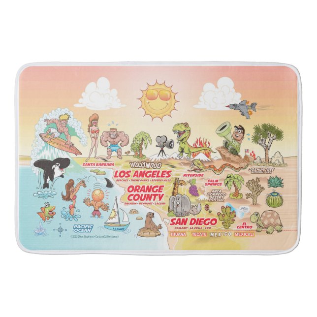 Alfombrilla De Baño Sunny SoCal Bath Mat (Anverso)